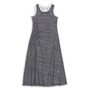 New! GUESS Girls' Striped Ruched-Side Sleeveless Maxi Long Dress